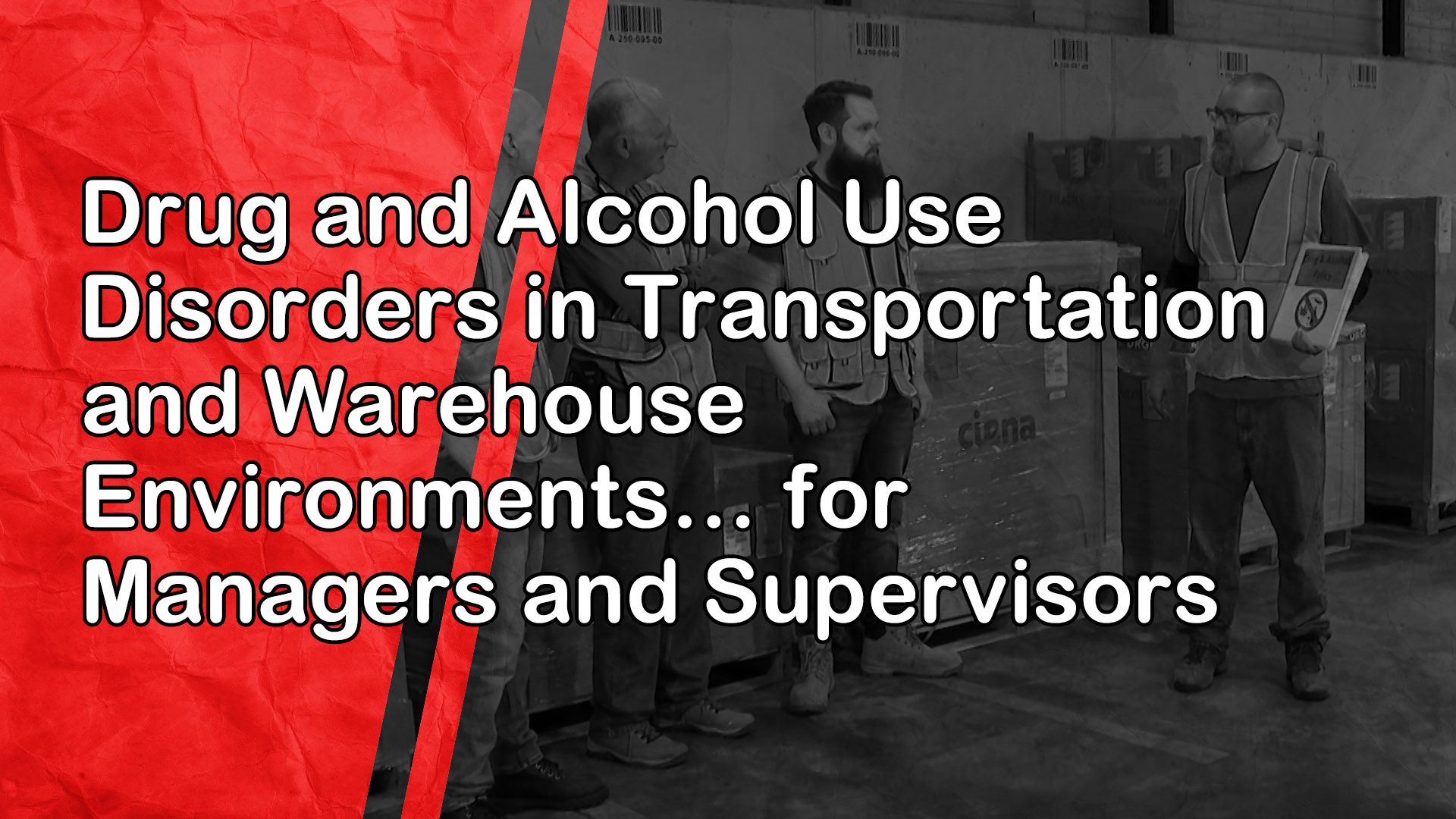 Drug and Alcohol Use Disorders in Transportation and Warehouse Environments: for Managers and Supervisors